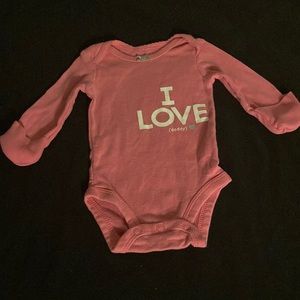 Pink I love daddy one piece